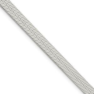 5.25mm, Sterling Silver Solid Herringbone Chain Necklace, 20 Inch